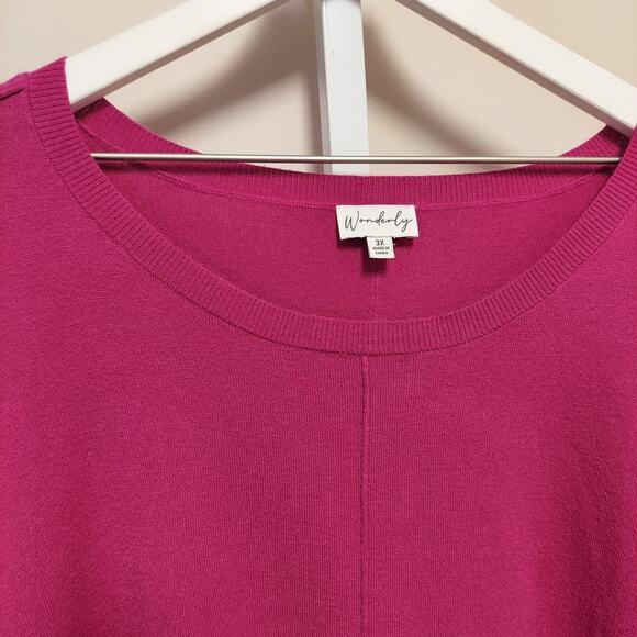 Wonderly Plus Size Sweater 3X Dolman Sleeve Minimalist Capsule Cozy Soft - Picture 2 of 7